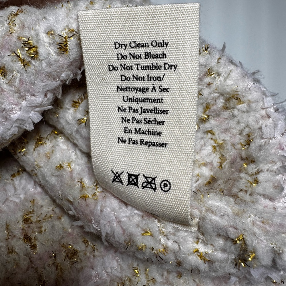 LoveShackFancy Saxson Cardigan in Cream Puff Pink - Picture 9 of 9
